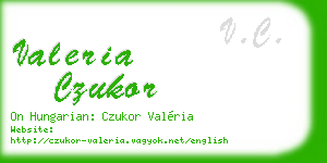 valeria czukor business card